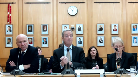 Andrew Bayly appears at a select committee meeting during 'scrutiny week' in June 2024